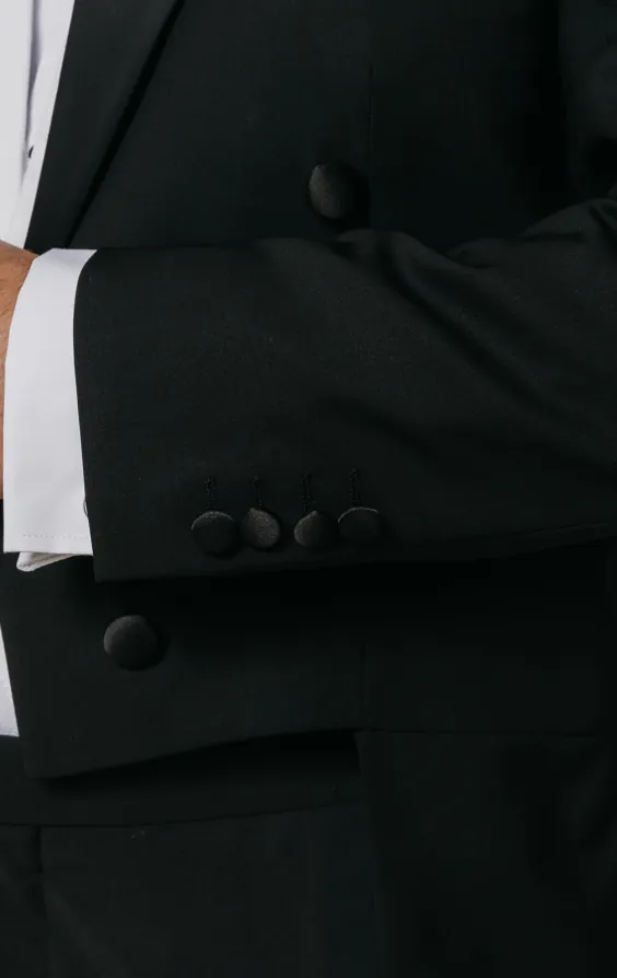 100% Wool White Tie 2 Piece Suit thumbnail 4