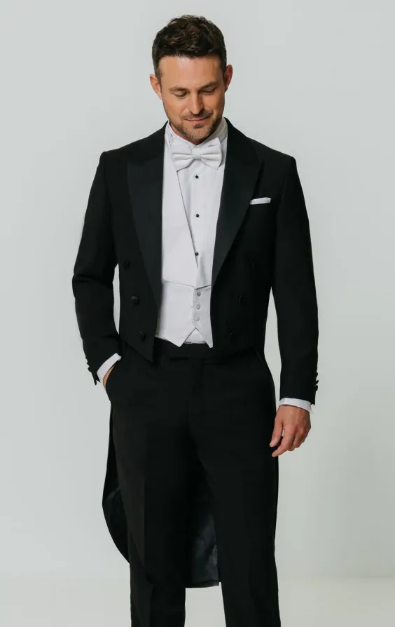 100% Wool White Tie Jacket primary image