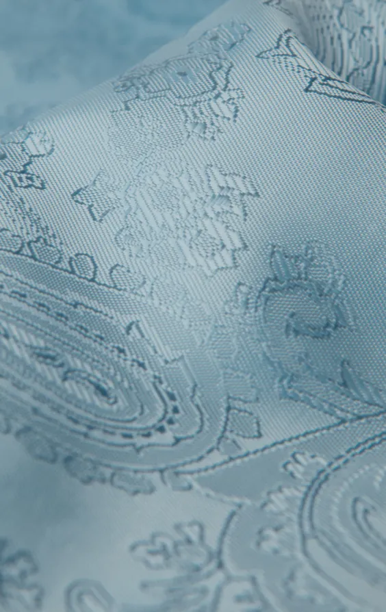 Boys Light Blue Paisley Cravat - photo 1