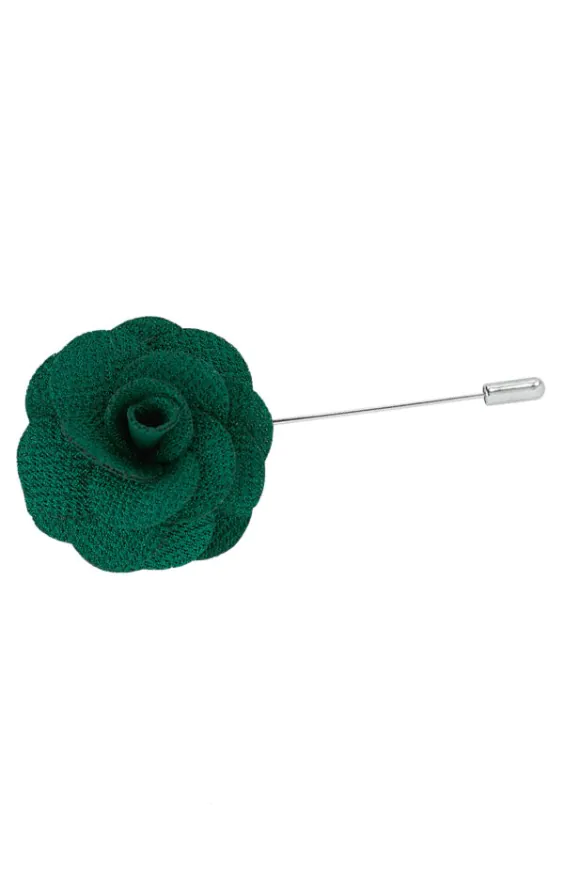 Racing Green Flower Lapel Pin Racing Green Flower Lapel Pin