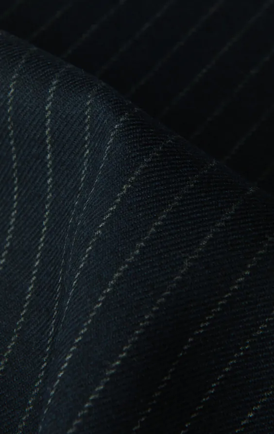Navy Chalkstripe Suit Jacket thumbnail 7