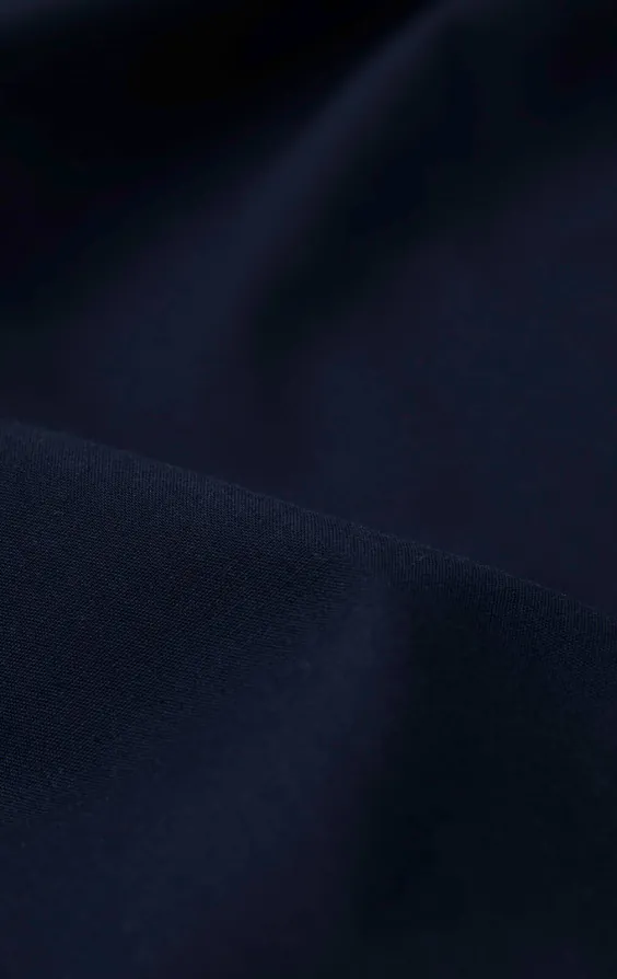 Navy 100% Cotton Poplin Easy Care Shirt - photo 3