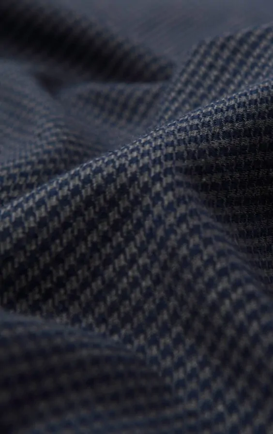 Navy Puppytooth Check Safari Jacket thumbnail 7