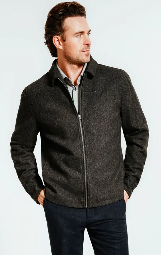 Dobell Charcoal Blouson Jacket Dobell