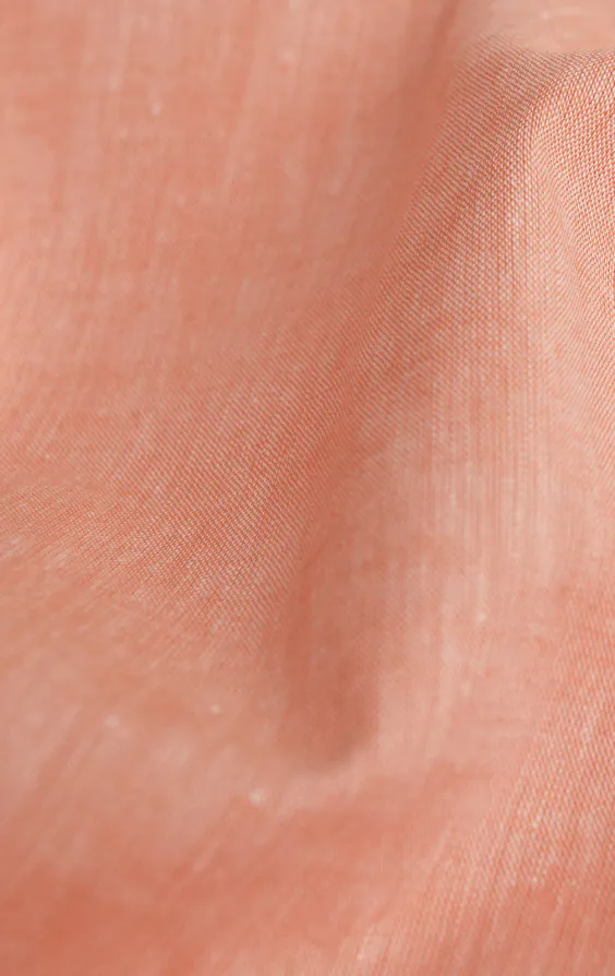 Orange Linen Short Sleeve Shirt - photo 4