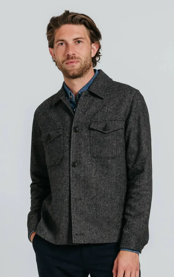 Grey Herringbone Tweed Jacket | Dobell