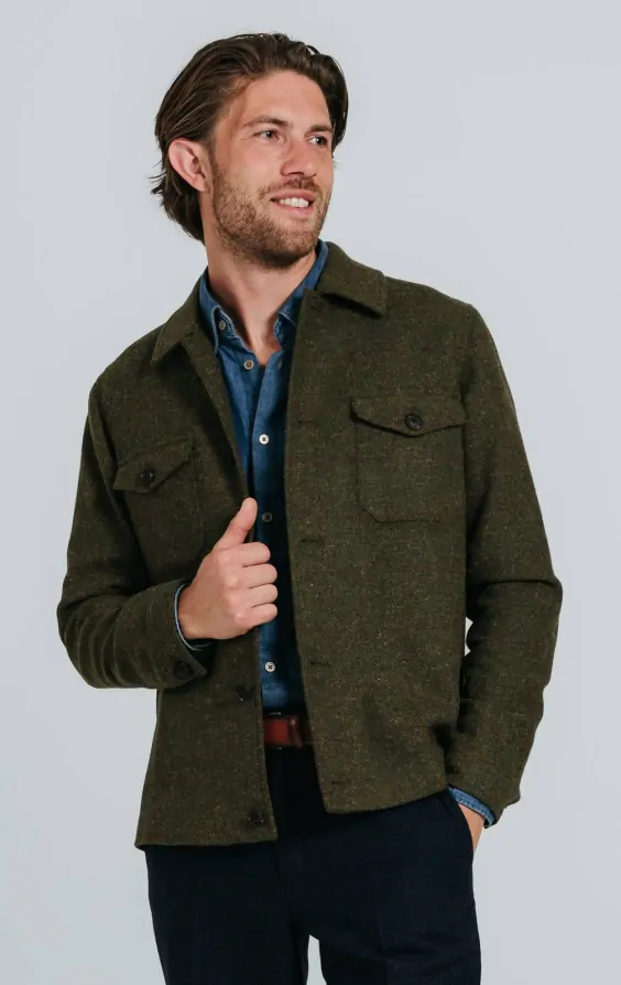 Green Windowpane Check Tweed Jacket | Dobell