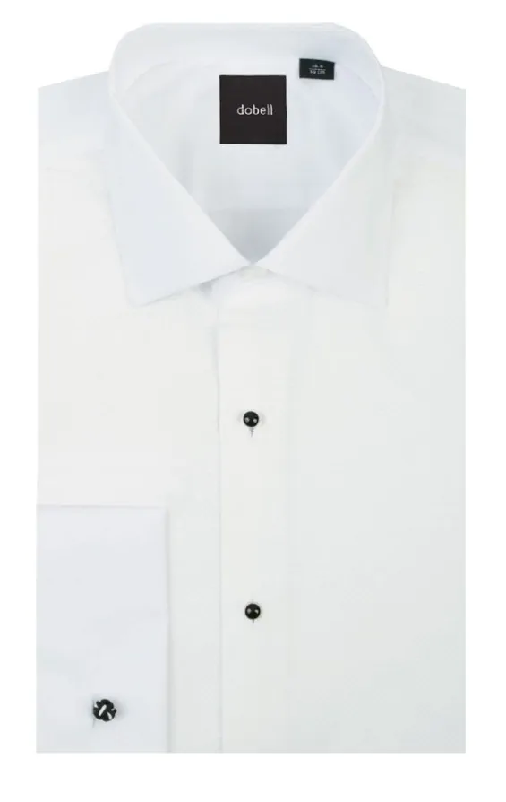 Standard Collar Marcella Front White Dress Shirt by Dobell