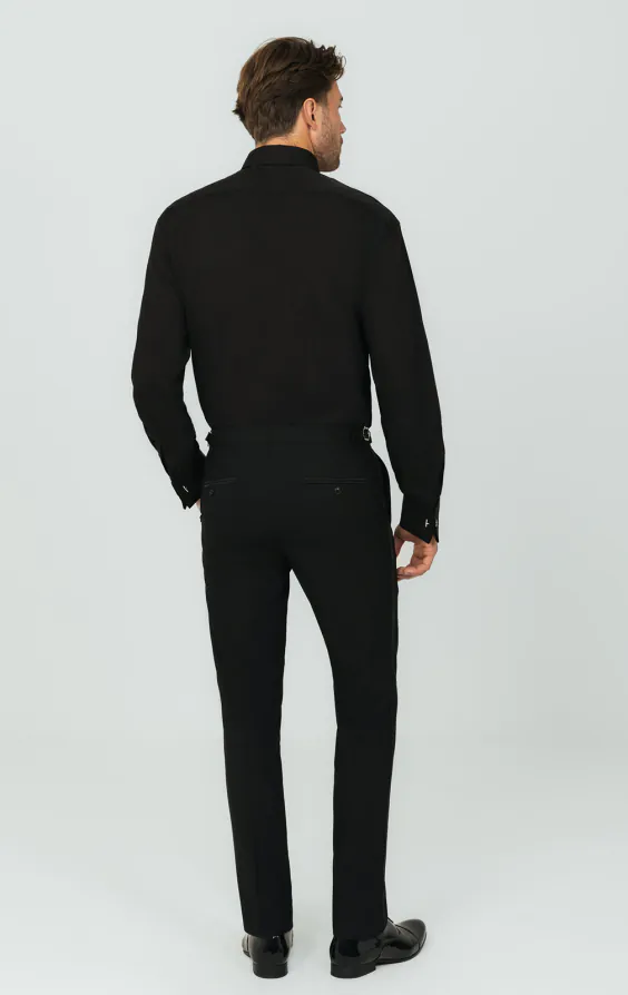 Standard Collar Plain Front Black Dress Shirt - photo 4 Standard Collar Plain Front Black Dress Shirt - photo 4