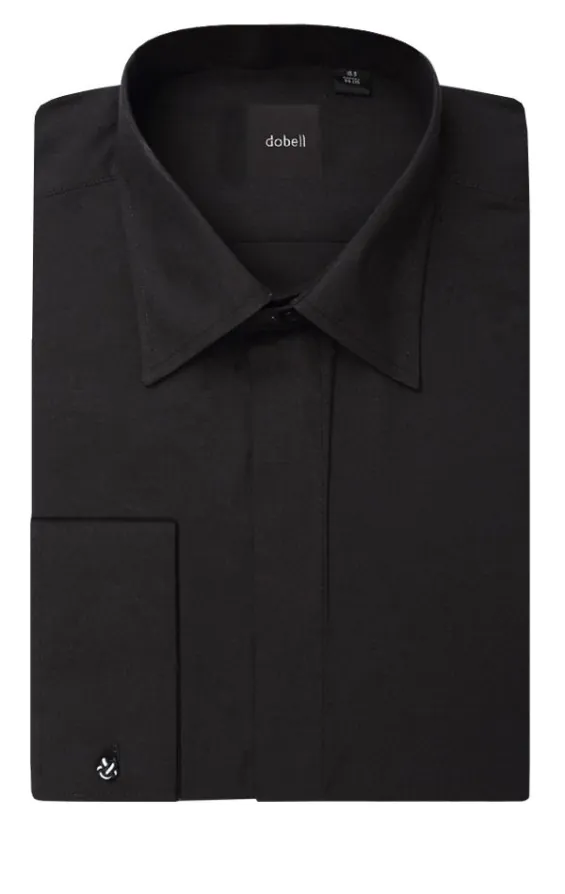 Standard Collar Plain Front Black Dress Shirt - photo 1 Standard Collar Plain Front Black Dress Shirt - photo 1
