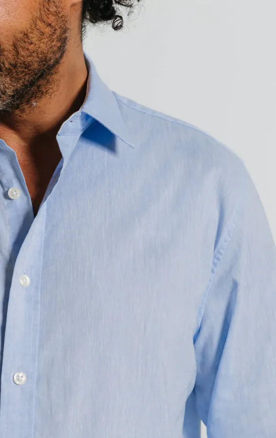 Light Blue Linen Shirt - photo 2 Light Blue Linen Shirt - photo 2