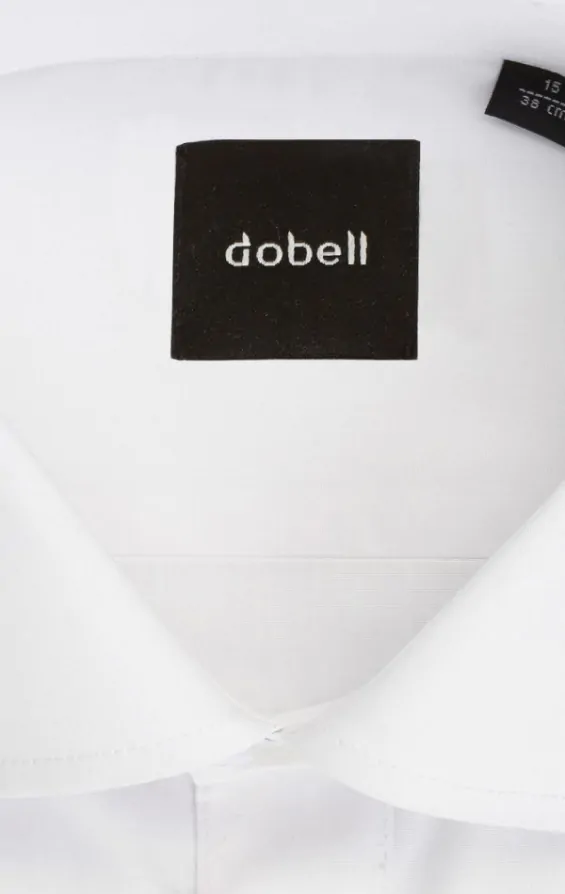 Dobell White Dress Shirt with Stud Buttons