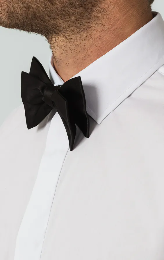 100% Cotton Standard Collar Plain Front Slim Fit Dress Shirt - photo 2