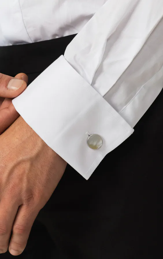 100% Cotton Standard Collar Plain Front Slim Fit Dress Shirt - photo 3