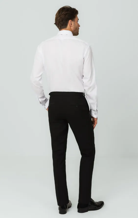 100% Cotton Standard Collar Plain Front Slim Fit Dress Shirt - photo 4