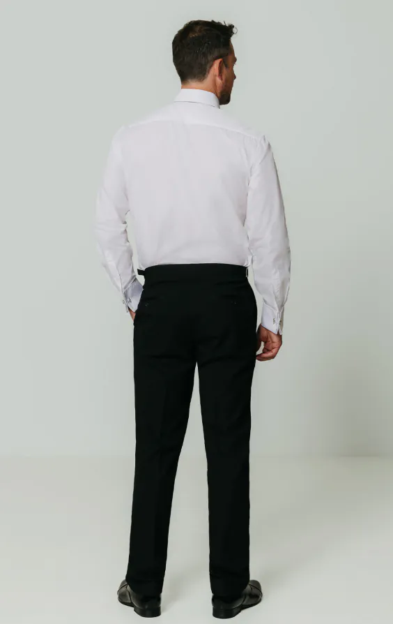 White Dress Shirt With Ruffle Front - photo 4