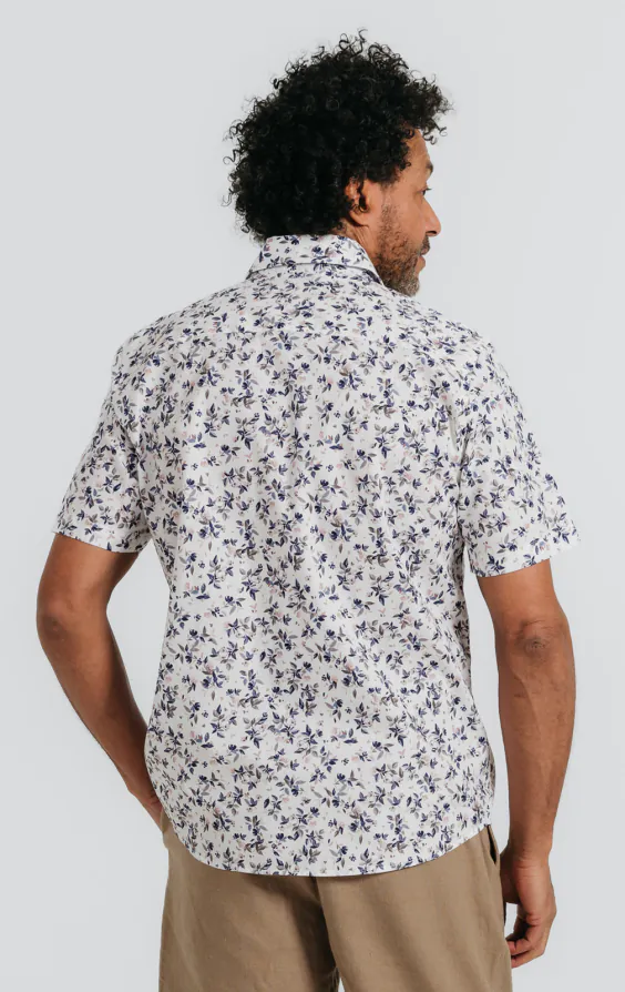 Floral Print Cotton Short Sleeved Shirt - photo 3 Floral Print Cotton Short Sleeved Shirt - photo 3