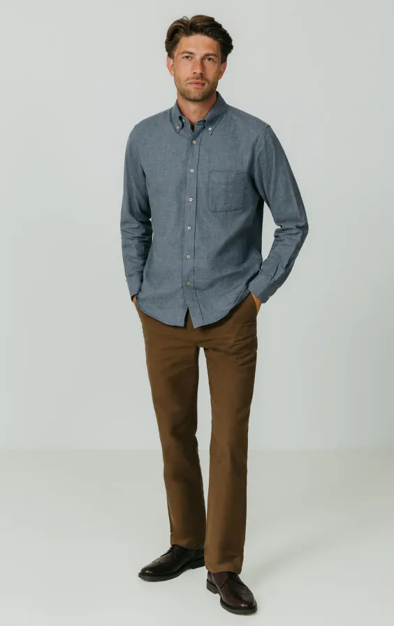 Blue Brushed Cotton Shirt - photo 2 Blue Brushed Cotton Shirt - photo 2