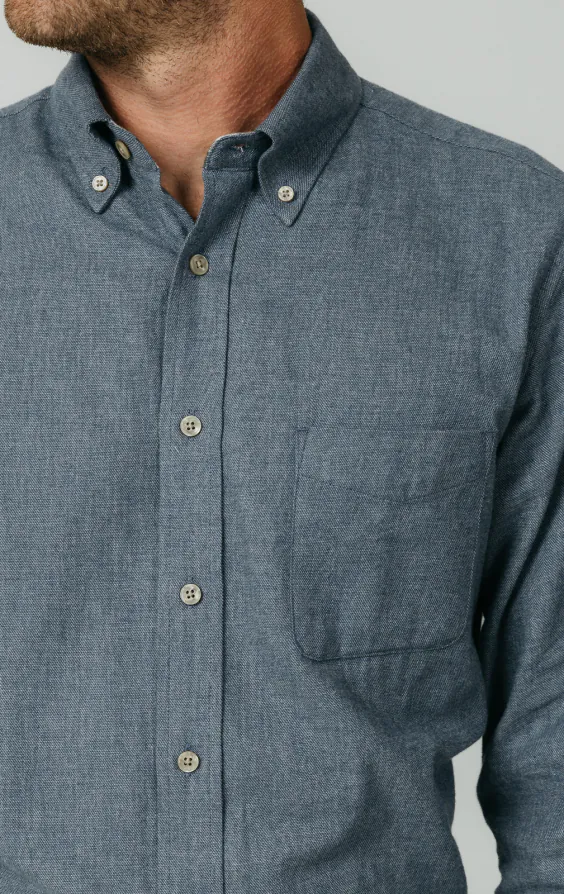Blue Brushed Cotton Shirt - photo 3 Blue Brushed Cotton Shirt - photo 3