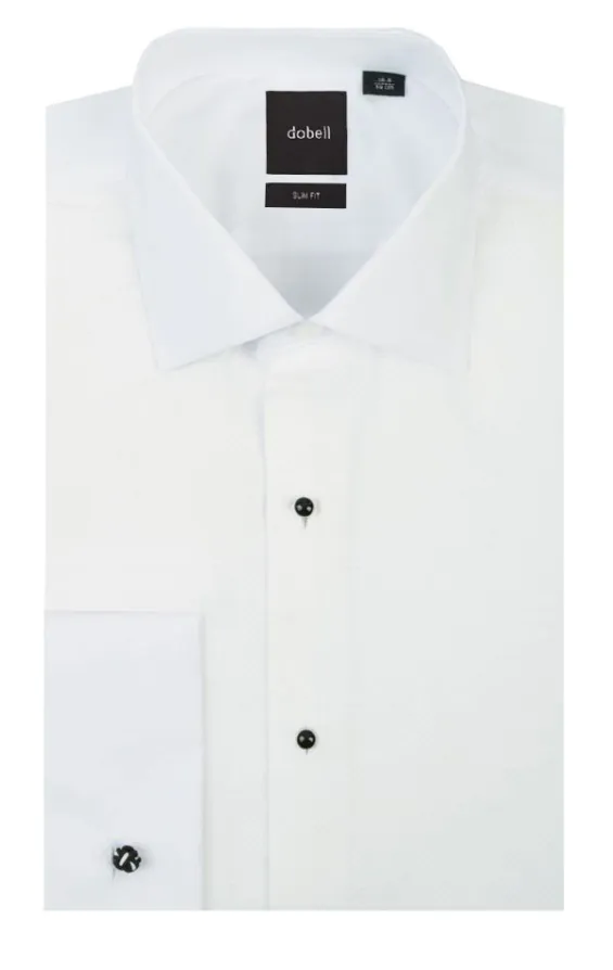 Standard Collar Marcella Front Slim Fit White Dress Shirt - photo 1