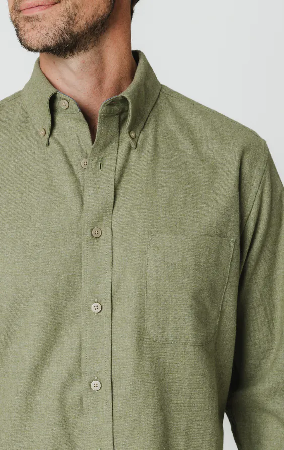 Sage Green Brushed Cotton Shirt - photo 2 Sage Green Brushed Cotton Shirt - photo 2