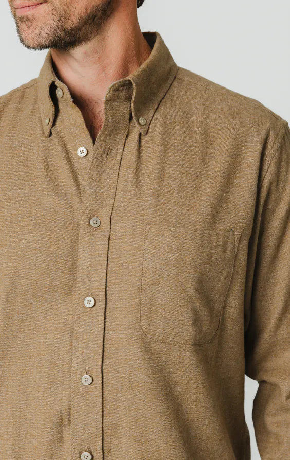 Brown Brushed Cotton Shirt - photo 2 Brown Brushed Cotton Shirt - photo 2