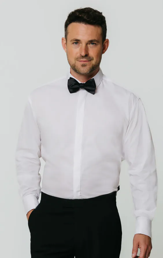 White Penny Collar Dress Shirt