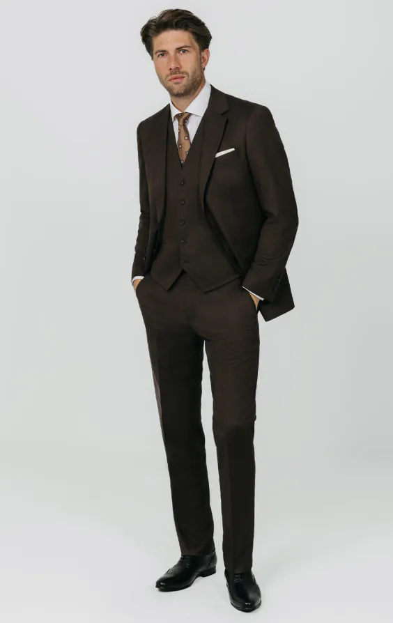 Brown Twill 3 Piece Suit thumbnail 2