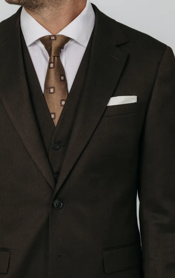Brown Twill 3 Piece Suit thumbnail 4