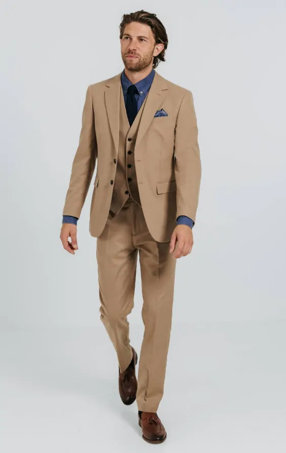 Camel Twill 3 Piece Suit thumbnail 2