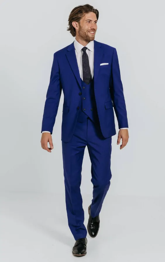 Bright Blue 3 Piece Suit thumbnail 2