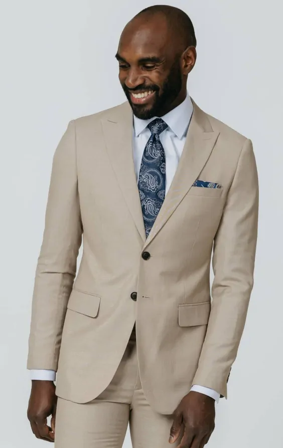 Stone Sharkskin Slim Fit Suit primary image