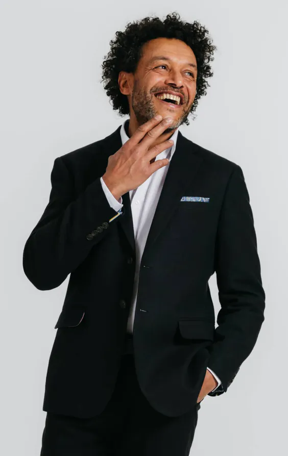 Black Linen Twill Suit
