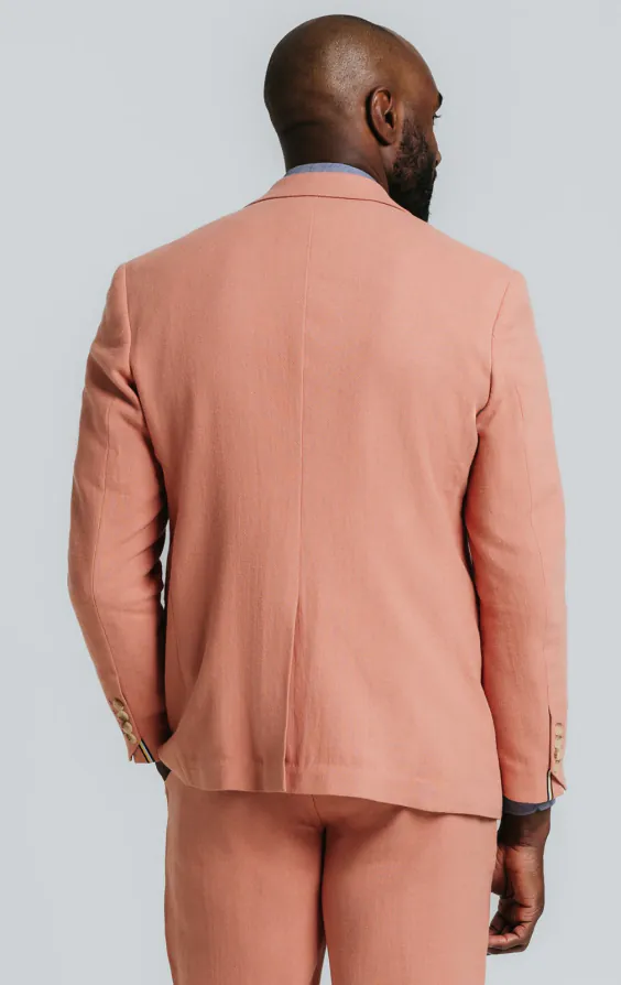 Coral Linen Twill Casual Suit - photo 2