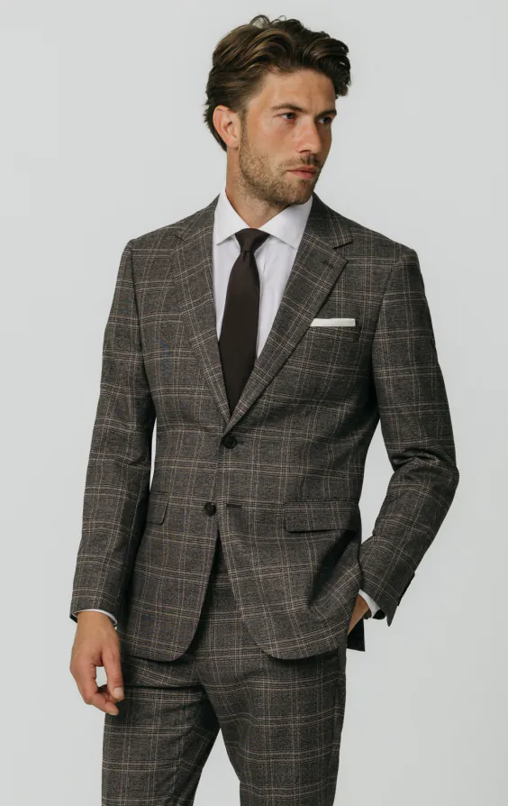 Brown Check Suit