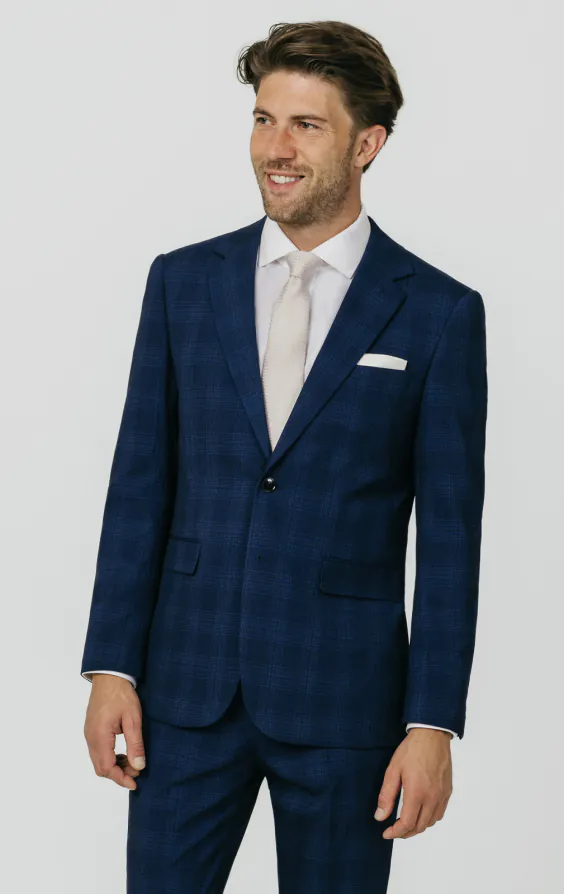 Royal Blue Shadow Check Suit primary image