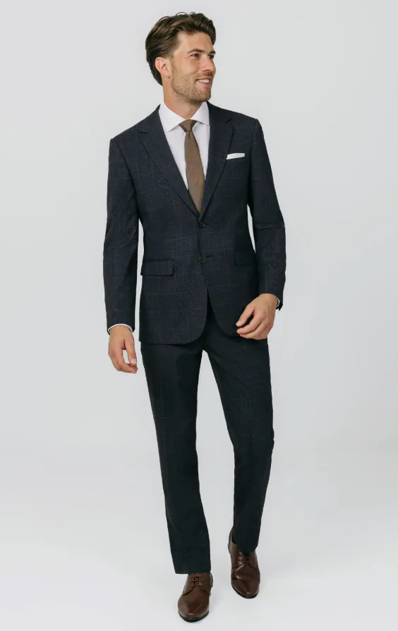 Navy with Rust Check Suit thumbnail 2