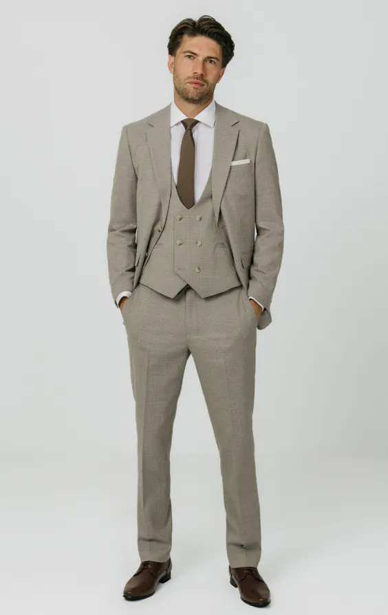 Natural Check 3 Piece Suit thumbnail 2