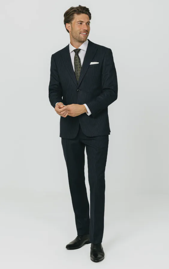 Navy Chalkstripe Suit thumbnail 2