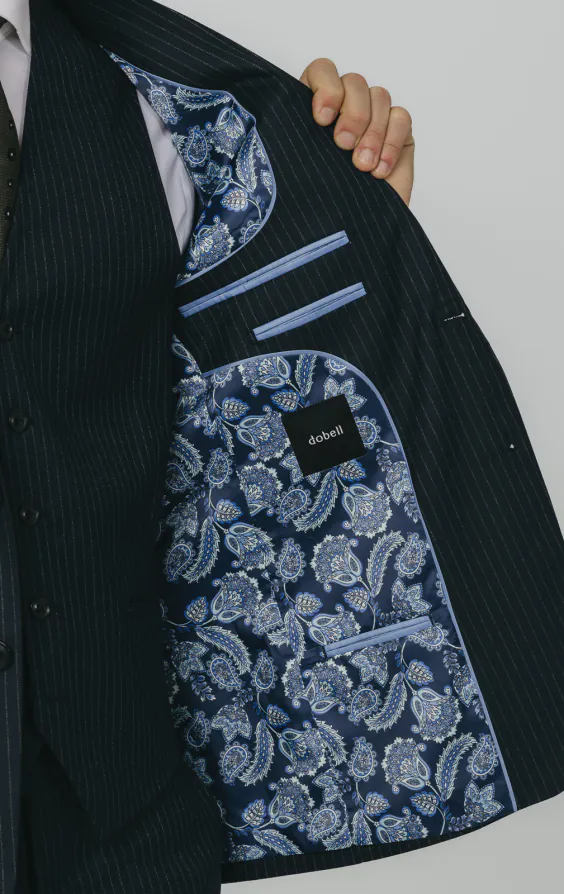 Navy Chalkstripe 3 Piece Suit - photo 4 Navy Chalkstripe 3 Piece Suit - photo 4