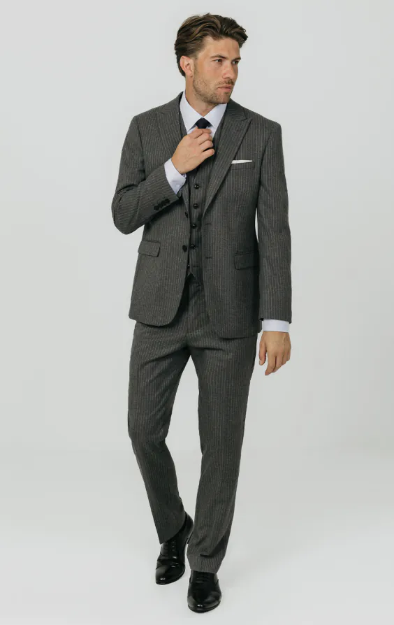 Charcoal Chalkstripe 3 Piece Suit - photo 1 Charcoal Chalkstripe 3 Piece Suit - photo 1