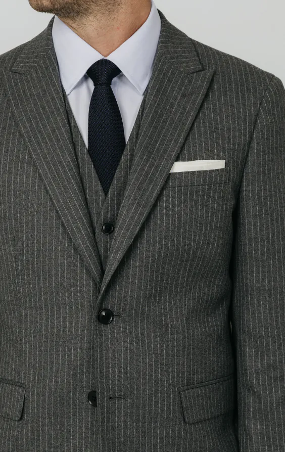 Charcoal Chalkstripe 3 Piece Suit - photo 3 Charcoal Chalkstripe 3 Piece Suit - photo 3
