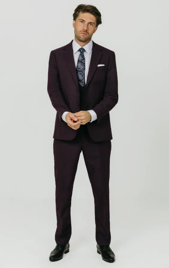 Blackberry Twill 3 Piece Suit - photo 1