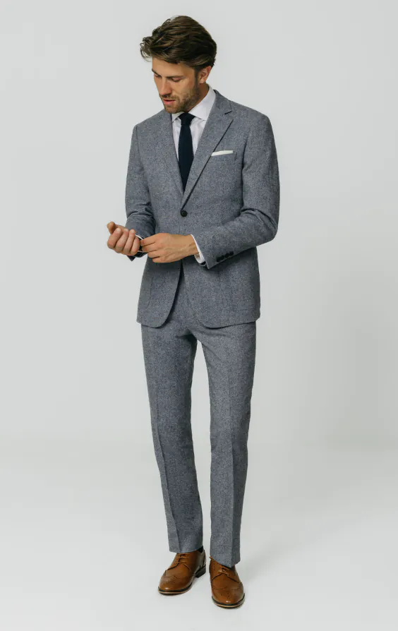 Blue Donegal Tweed Suit Dobell