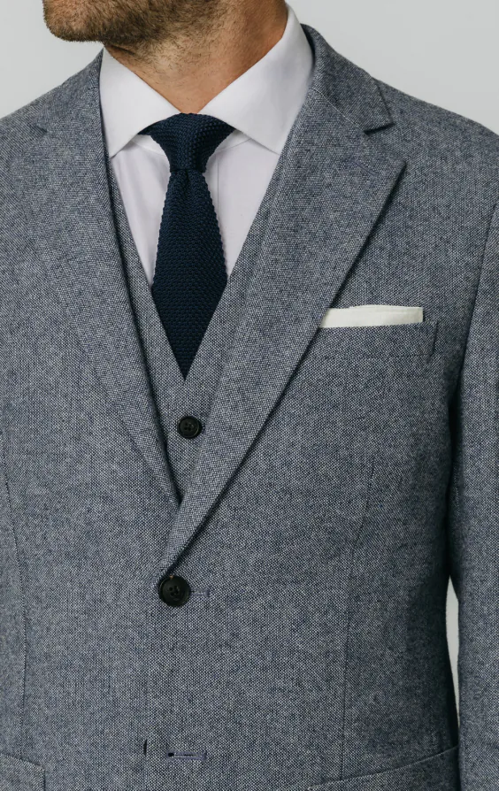 Blue Donegal Tweed 3 Piece Suit - photo 3 Blue Donegal Tweed 3 Piece Suit - photo 3