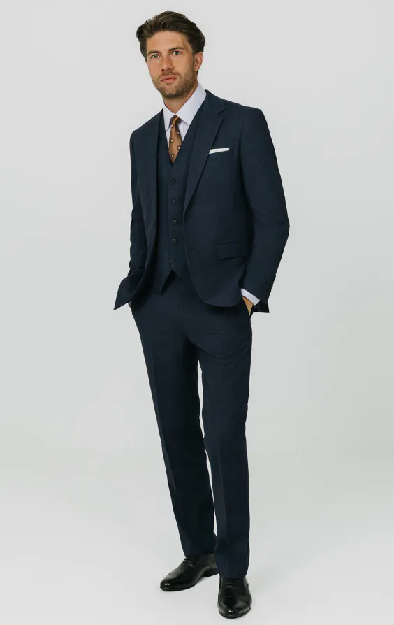 Blue Weave 3 Piece Suit thumbnail 2