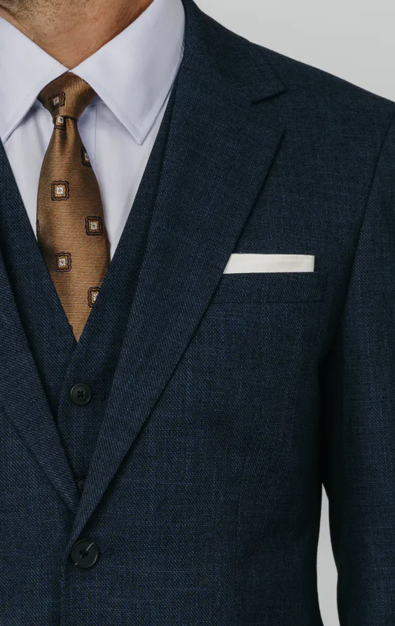 Blue Weave 3 Piece Suit thumbnail 4