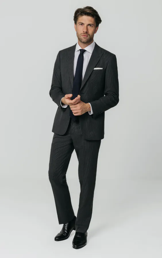 Charcoal Puppytooth Check Suit thumbnail 2