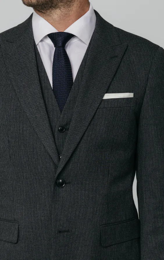 Charcoal Puppytooth Check 3 Piece Suit thumbnail 4