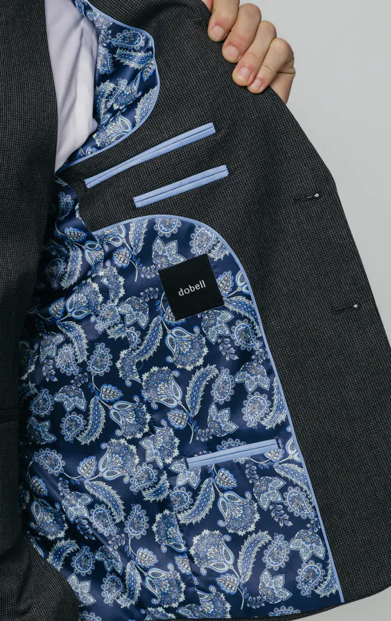 Charcoal Puppytooth Check 3 Piece Suit thumbnail 5